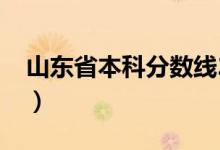 山东省本科分数线2022（山东省本科分数线）