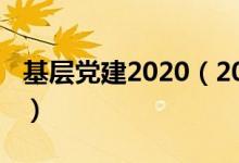 基层党建2020（2017年基层党建主题是什么）
