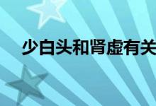 少白头和肾虚有关系吗（少白头是肾虚）