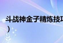 斗战神金子精炼技巧（斗战神炼金小号要几级）