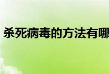 杀死病毒的方法有哪些(蠕虫病毒如何杀除)