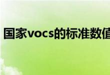 国家vocs的标准数值（voc国家标准是多少）