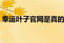 幸运叶子官网是真的吗（幸运叶子是正品么）
