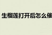 生榴莲打开后怎么催熟（生猕猴桃怎么催熟）