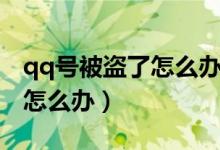 qq号被盗了怎么办可以报警吗(qq号被盗了怎么办)