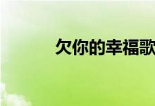 欠你的幸福歌词（欠你的幸福）