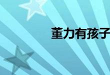 董力有孩子吗（董力老婆）