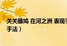 关关雎鸠 在河之洲 表现手法（关关雎鸠在河之洲用了什么手法）