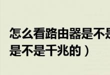 怎么看路由器是不是拨号上网（怎么看路由器是不是千兆的）