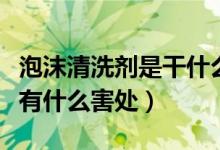 泡沫清洗剂是干什么用的（泡沫清洗剂对人体有什么害处）