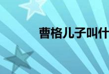 曹格儿子叫什么（曹格的孩子）
