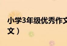 小学3年级优秀作文（小学三年级优秀作文范文）