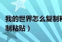 我的世界怎么复制粘贴建筑（我的世界怎么复制粘贴）
