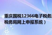 重庆国税12366电子税务局官网登录（重庆国税12366电子税务局网上申报系统）