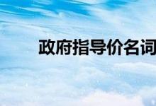 政府指导价名词解释（政府指导价）