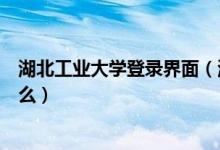 湖北工业大学登录界面（湖北工业大学个人门户进不去为什么）