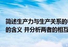 简述生产力与生产关系的相互作用（试述生产力和生产关系的含义 并分析两者的相互关系）