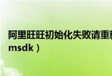 阿里旺旺初始化失败请重新安装应用程序（旺旺初始化失败imsdk）