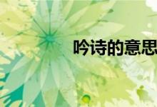 吟诗的意思（殷实的意思）