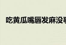 吃黄瓜嘴唇发麻没事吧（吃黄瓜嘴唇发麻）