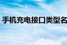手机充电接口类型名称（手机充电接口类型）