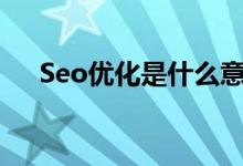 Seo优化是什么意思（seo优化是什么）