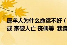 属羊人为什么命运不好（属羊的人为什么命不好 英年早熟 或 家破人亡 丧偶等  我身边）