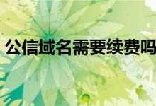 公信域名需要续费吗（公信域名有必要续费）
