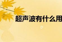 超声波有什么用途(超声波的用途)