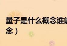 量子是什么概念谁能通俗的讲（量子是什么概念）