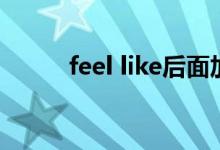 feel like后面加什么（feel like）