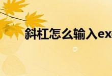 斜杠怎么输入excel（斜杠怎么输入）