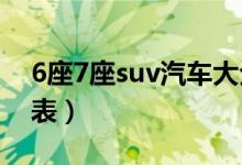 6座7座suv汽车大全（6座suv汽车大全价格表）