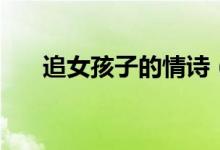 追女孩子的情诗（追女孩的情诗绝句）