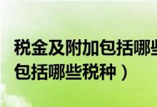 税金及附加包括哪些税种及税率（税金及附加包括哪些税种）