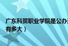 广东科贸职业学院是公办还是民办（广东科贸职业学院面积有多大）