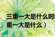 三重一大是什么时候由什么部门提出的?（三重一大是什么）
