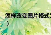 怎样改变图片格式为pdf（怎样改变图片格式）