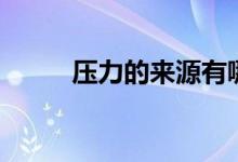 压力的来源有哪些（压力的来源）