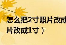 怎么把2寸照片改成1寸用画图（怎么把2寸照片改成1寸）