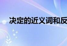 决定的近义词和反义词（决定的近义词）