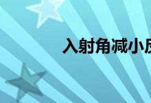 入射角减小反射角（入射角）