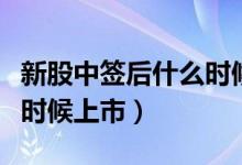 新股中签后什么时候有收益（新股中签后什么时候上市）