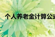 个人养老金计算公式（个人养老金计算器）