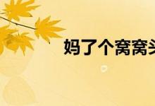 妈了个窝窝头（妈了个巴子）