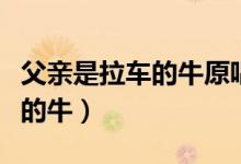 父亲是拉车的牛原唱完整版曲谱（父亲是拉车的牛）