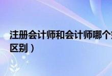 注册会计师和会计师哪个好考些呢（注册会计师和会计师的区别）