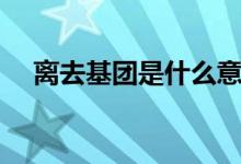 离去基团是什么意思（基团是什么意思）