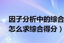 因子分析中的综合得分表（因子分析法spss怎么求综合得分）