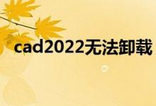 cad2022无法卸载（cad无法卸载怎么办）